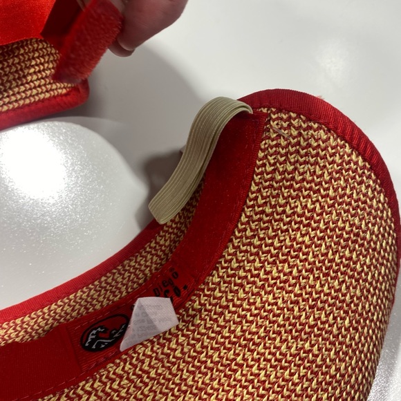 San Diego Hat Club Red Signature Ultra Large Brim Visor With UPF 50 Packable NWT - Picture 8 of 12